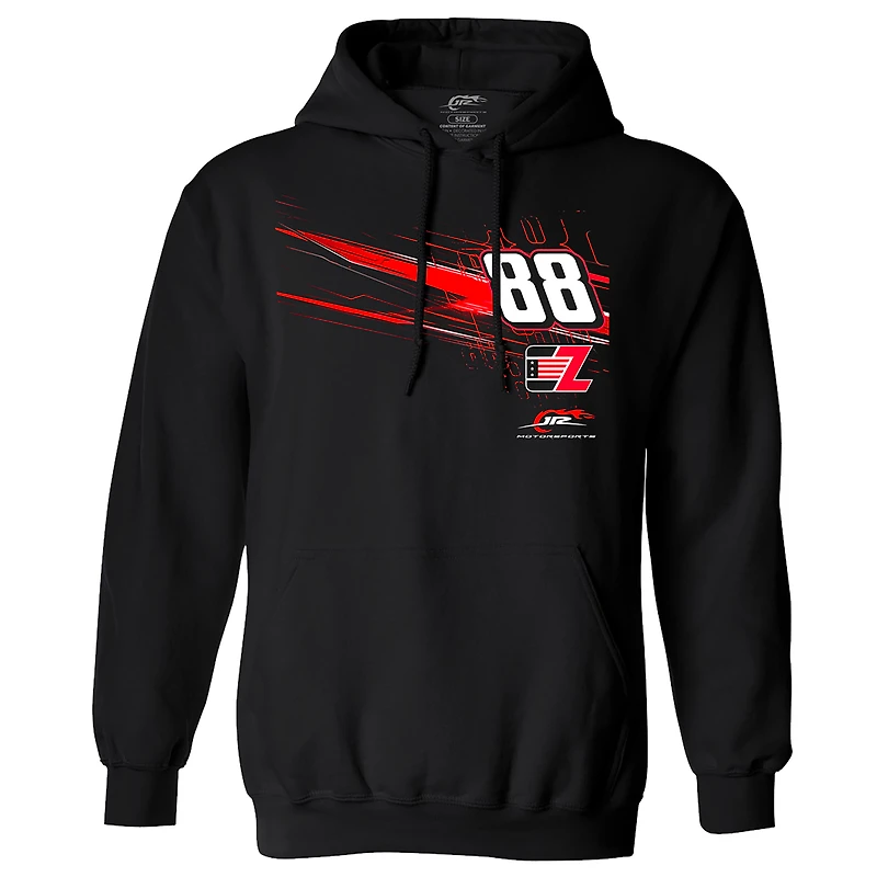 Tenue officielle de l'équipe JR Motorsports pour hommes, noire, Connor Zilisch