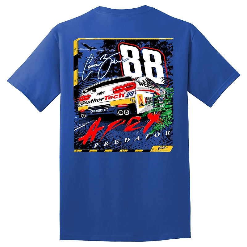 T-shirt officiel de l'équipe JR Motorsports pour homme Royal Connor Zilisch WeatherTech Car