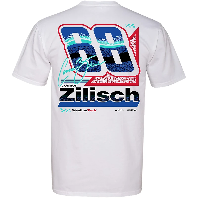 Men's JR Motorsports Official Team Apparel White Connor Zilisch WeatherTech Car T-Shirt