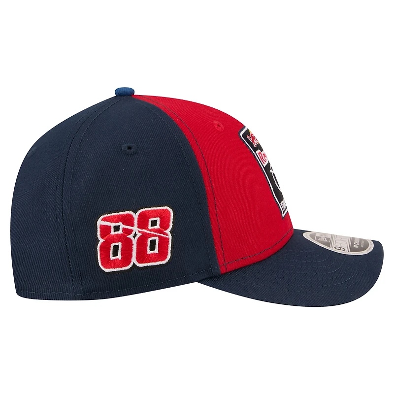 Men's New Era Red/Navy Connor Zilisch Trackhouse Driver Number Side Patch 9FORTY M-Crown Adjustable Hat