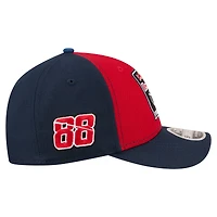 Men's New Era  Red/Navy Connor Zilisch Trackhouse Driver Number Side Patch 9FORTY M-Crown Adjustable Hat