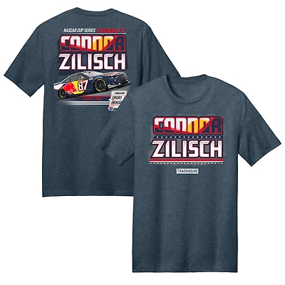 Men's Trackhouse Racing Team Collection Heather Navy Connor Zilisch Red Bull Car T-Shirt