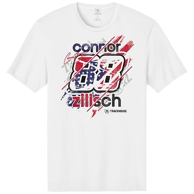 Men's Trackhouse Racing Team Collection White Connor Zilisch 2026 Driver Flag T-Shirt