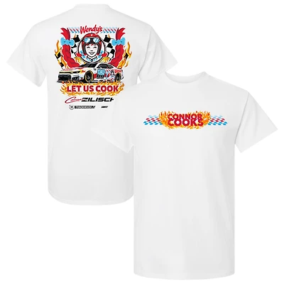 Men's Trackhouse Racing Team Collection White Connor Zilisch #88 Wendy's T-Shirt