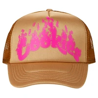 Casquette Snapback de camionneur à combustion lente Cookies marron pour hommes