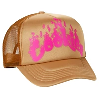 Casquette Snapback de camionneur à combustion lente Cookies marron pour hommes