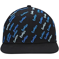 Casquette Snapback Cookies noire à triple faisceau pour homme