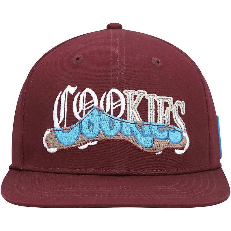Casquette Snapback Cookies Bordeaux Upper Echelon pour hommes