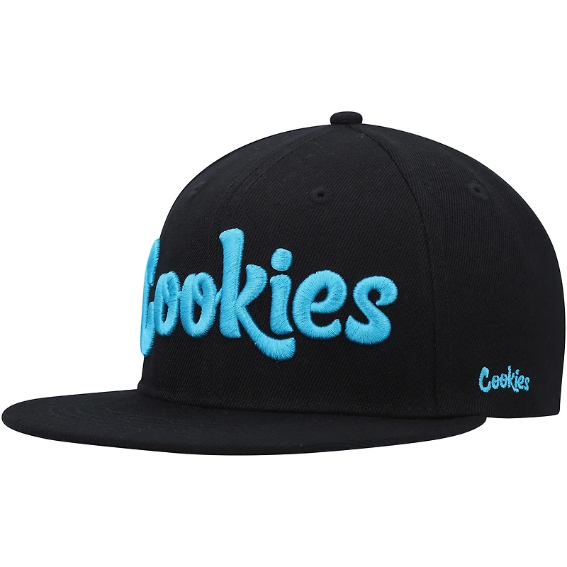 Cookies Clothing Casquette Snapback noire avec logo original pour hommes