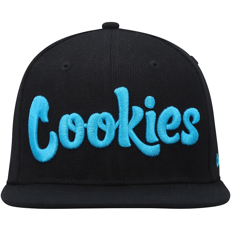 Cookies Clothing Casquette Snapback noire avec logo original pour hommes