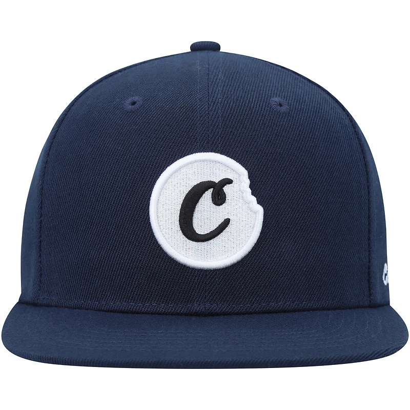Cookies Clothing - Casquette Snapback C-Bite bleu marine pour hommes