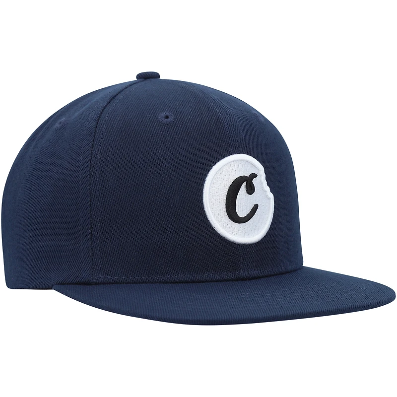 Cookies Clothing - Casquette Snapback C-Bite bleu marine pour hommes