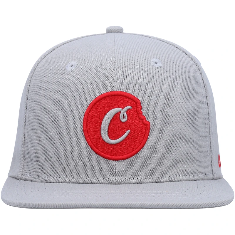 Men's Cookies Gray C-Bite Snapback Hat