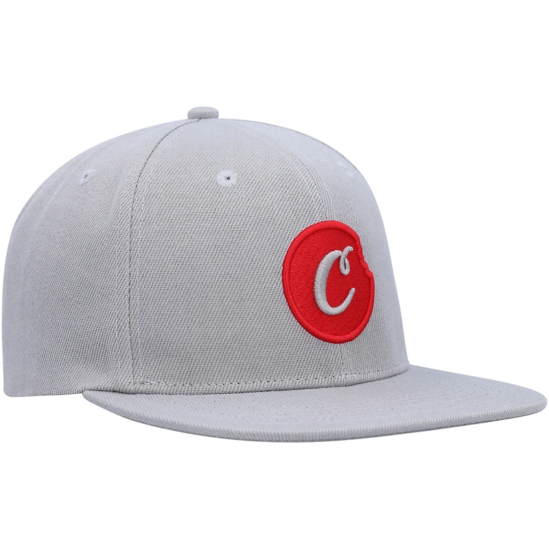 Men's Cookies Gray C-Bite Snapback Hat