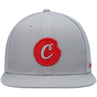 Men's Cookies Gray C-Bite Solid Snapback Hat