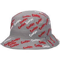 Men's Cookies Gray Triple Beam Allover Print Bucket Hat