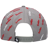 Casquette snapback grise à triple faisceau pour hommes Cookies