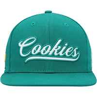 Men's Cookies Green Pack Talk Snapback Hat
