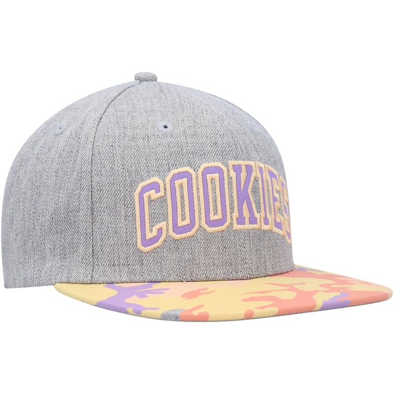 Casquette Snapback Fresh Air Cookies gris chiné/corail pour hommes