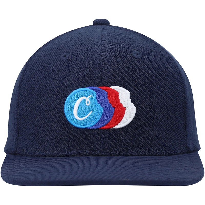 Casquette Snapback Cookies Navy dos à dos French Terry pour hommes