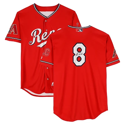 Corbin Carroll Reno Aces Autographed Game-Used #8 Red Jersey from the 2022 MiLB Season 