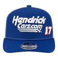 Casquette trucker ajustable New Era Corey Day 2026 Hendrick Cars.com 9SEVENTY bleue et blanche pour homme