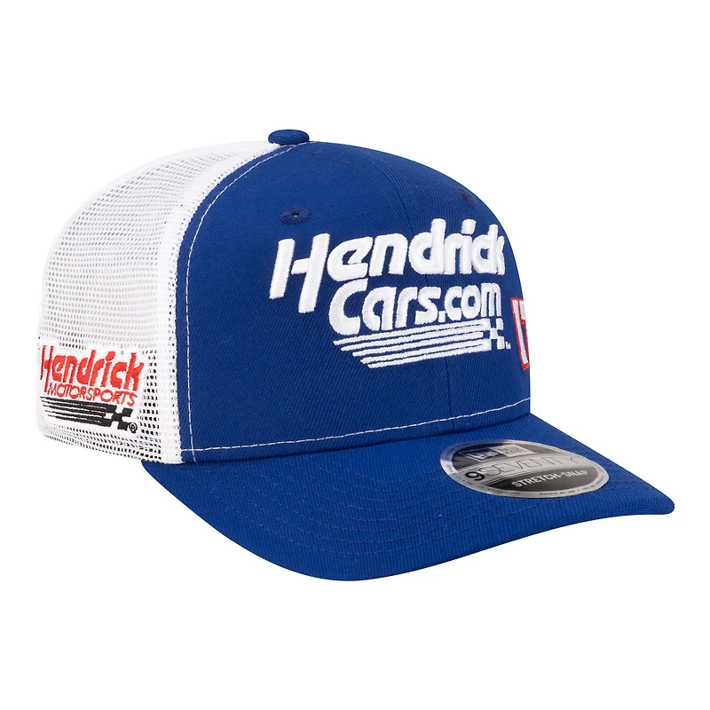 Men's New Era Blue/White Corey Day 2026 Hendrick Cars.com 9SEVENTY Adjustable Trucker Hat