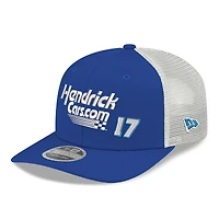 Casquette trucker ajustable New Era Corey Day 2026 Hendrick Cars.com 9SEVENTY bleue et blanche pour homme