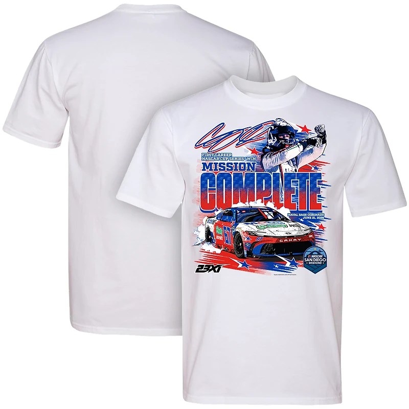 Men's Classic Ink White Corey Heim 2026 Anduril 250 Race Winner T-Shirt