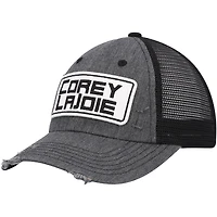 Casquette de camionneur ajustable Corey LaJoie Patch Trucker Heather Charcoal Sports pour homme