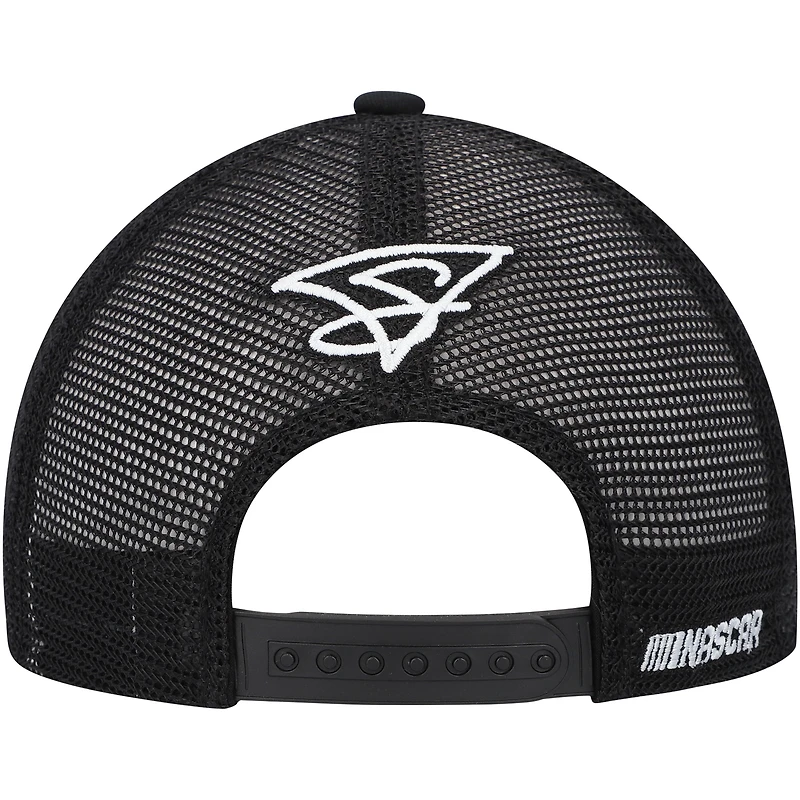 Casquette de camionneur ajustable Corey LaJoie Patch Trucker Heather Charcoal Sports pour homme