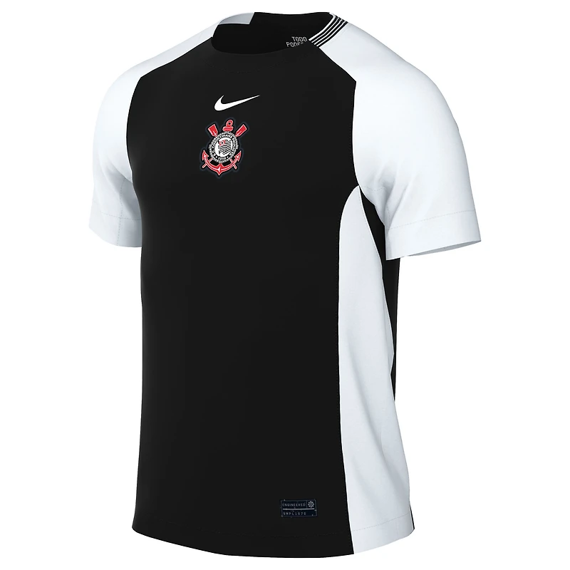 Men's Nike Black Corinthians 2025/26 Away Replica Jersey