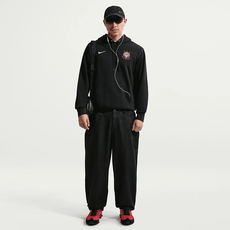 Men's Nike Black Corinthians Club Crest Fleece Hoodie