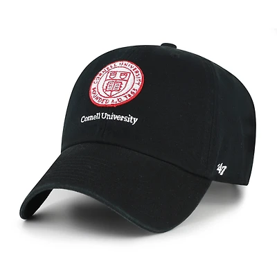 Casquette ajustable Cornell Big Red Clean Up noire pour homme, modèle 47