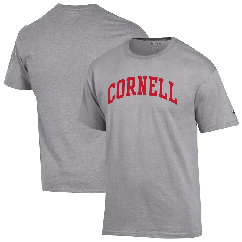 Men's Champion  Heather Gray Cornell Big Red Basic Arch T-Shirt