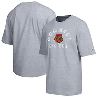 Men's Champion  Heather Gray Cornell Big Red Weathered Team T-Shirt