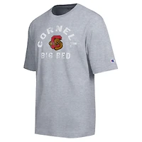 Men's Champion  Heather Gray Cornell Big Red Weathered Team T-Shirt