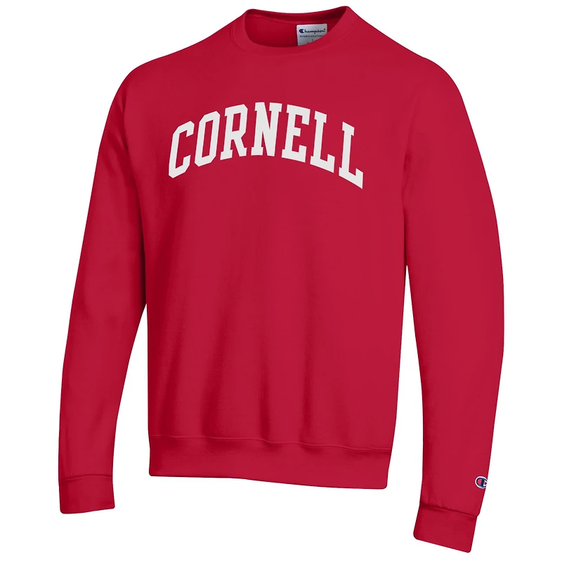 Men's Champion Red Cornell Big Basic Arch Fleece Pullover Sweatshirt