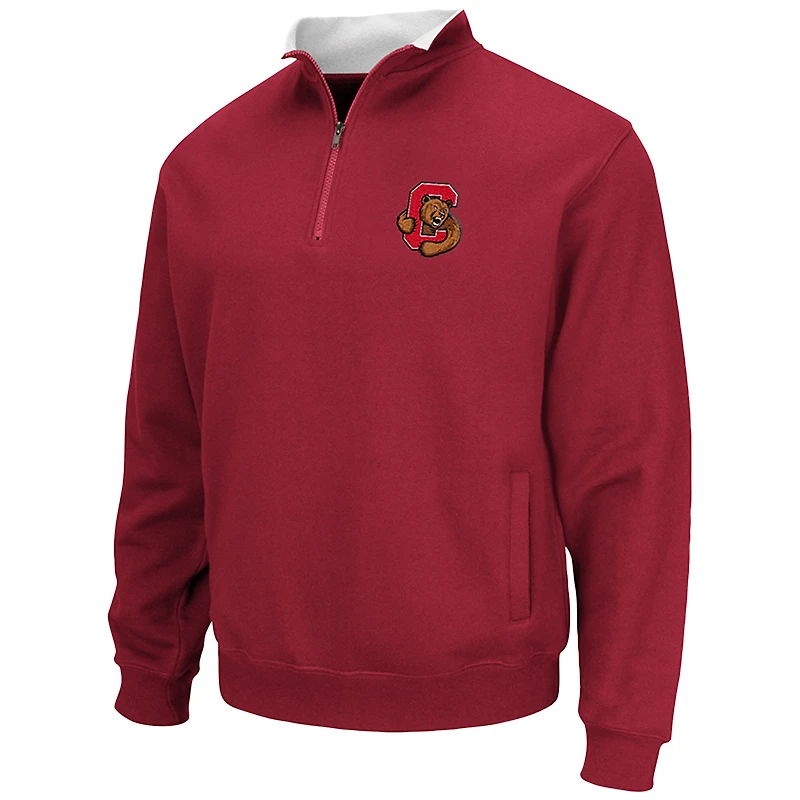 Sweat-shirt zippé à quart de tour pour homme Colosseum Cardinal Cornell Big Red Tortugas