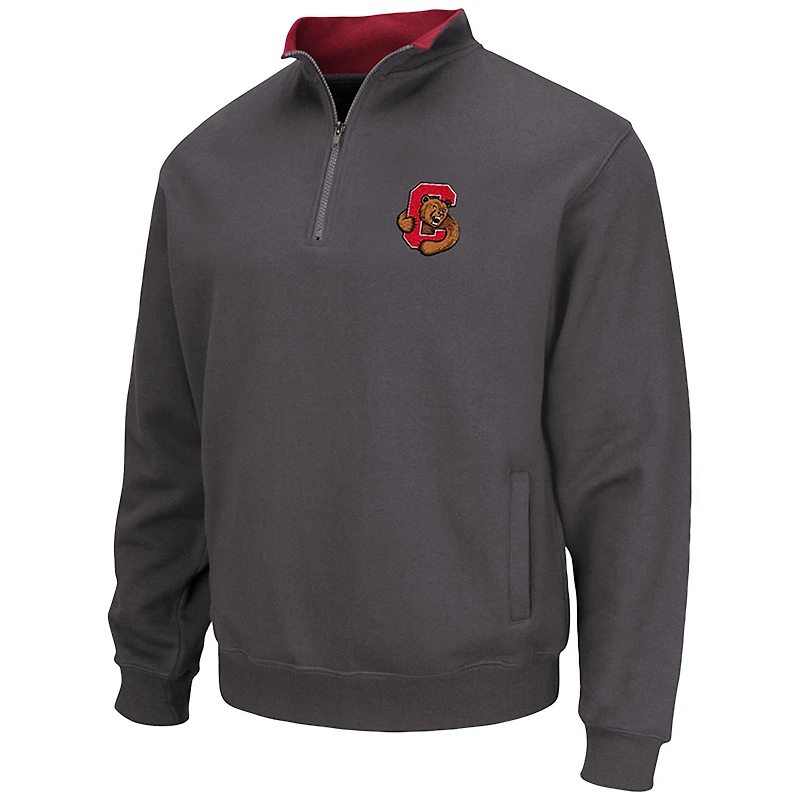 Men's Colosseum Charcoal Cornell Big Red Tortugas Quarter-Zip Pullover Sweatshirt