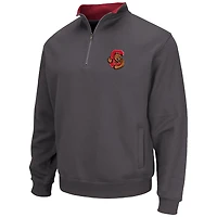 Men's Colosseum Charcoal Cornell Big Red Tortugas Quarter-Zip Pullover Sweatshirt