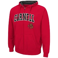 Colosseum Red Cornell Big Arch & Logo 3.0 Sweat à capuche entièrement zippé pour hommes