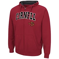 Men's Colosseum  Red Cornell Big Arch & Logo 3.0 Full-Zip Hoodie