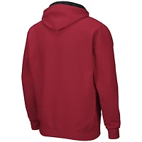 Men's Colosseum  Red Cornell Big Arch & Logo 3.0 Full-Zip Hoodie