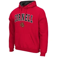Men's Colosseum Red Cornell Big Arch and Logo Pullover Hoodie
