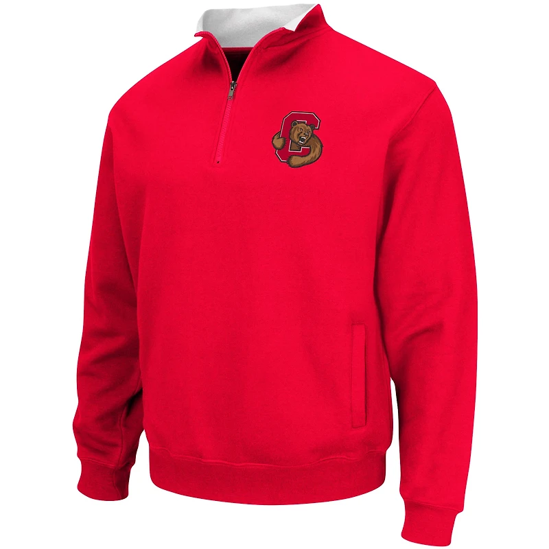 Men's Colosseum Red Cornell Big Tortugas Logo Quarter-Zip Jacket