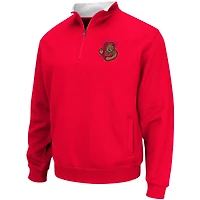Men's Colosseum Red Cornell Big Tortugas Logo Quarter-Zip Jacket