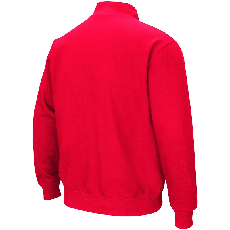 Men's Colosseum Charcoal Cornell Big Red Tortugas Logo Quarter-Zip Pullover Jacket