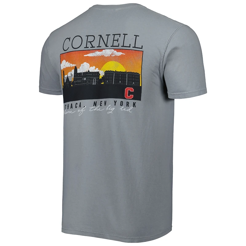 T-shirt Gris Cornell Big Red Campus Scenery Comfort Colour pour homme