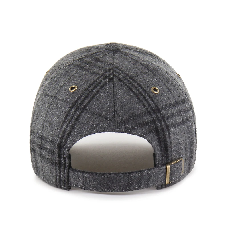 Casquette unisexe ajustable Cornell « 47 » grise à carreaux rouges et à carreaux